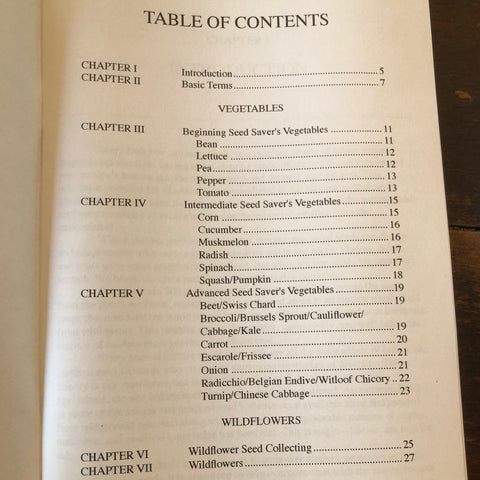 Basic Seed Saving Book